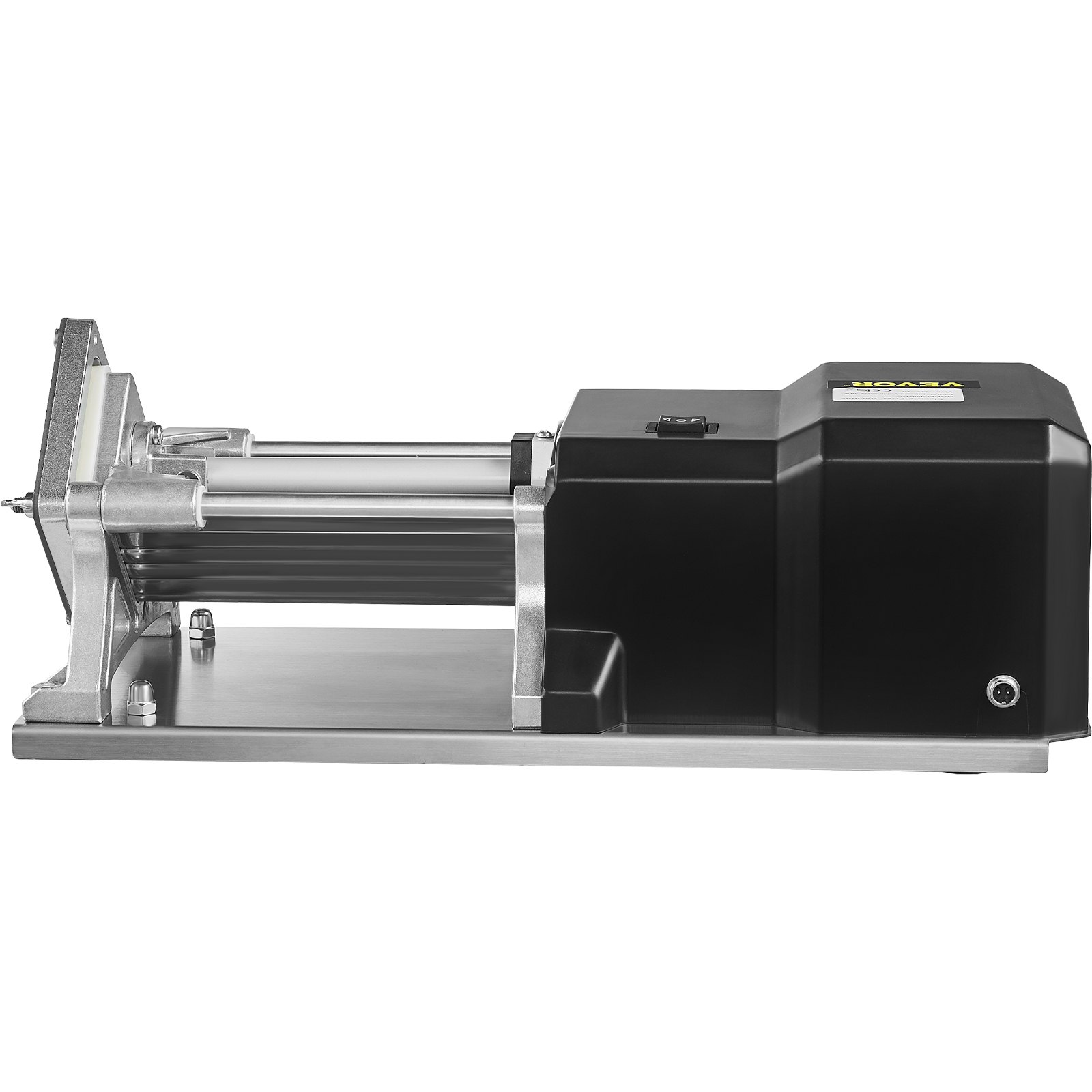 VEVOR Macchina Tagliatrice Elettrica di Patate Verdure Frutte 3 Lame di Ricambio, Tagliatutto Elettrico per Patate Fritte in Acciaio Inox Orizzontale 4 Stampi Lame per Ricambio, Tagliapatate Elettrico