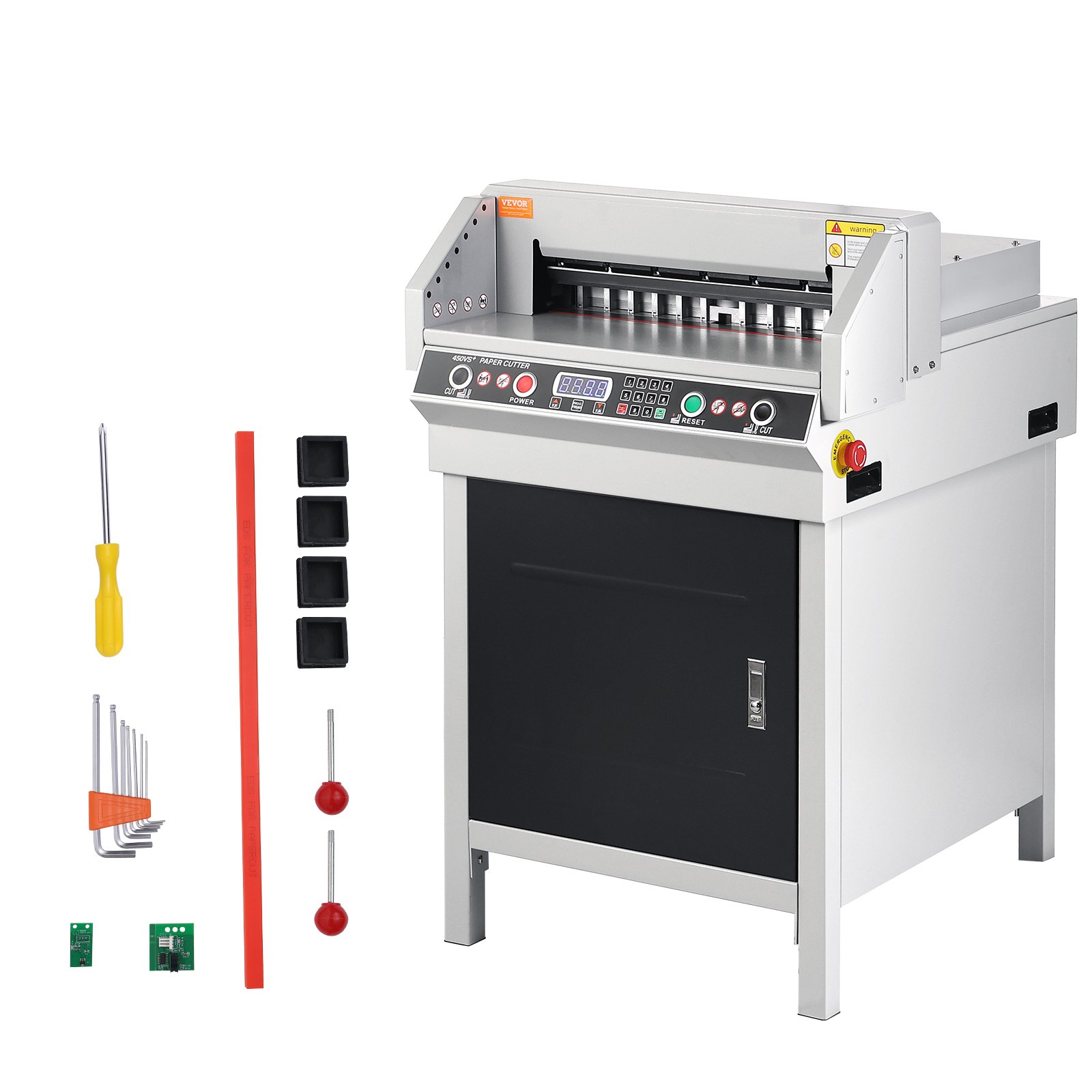 VEVOR Macchina Taglierina Elettrica per Cartone, Taglierina per Carta Commerciale Spessore di Taglio 40 mm, Macchina per Tagliare Carta da Ufficio Lama di Taglio tra 50 a 450 mm