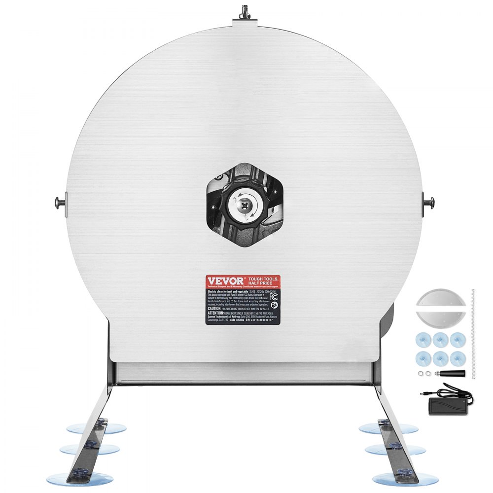 VEVOR Affettatrice Elettrica per Verdure, Affettatrice Commerciale Spessore 0-12 mm, Convertibile a Manuale, Affettatrice per Alimenti in Acciaio Inox, per Patate, Limone, Pomodoro, Mela