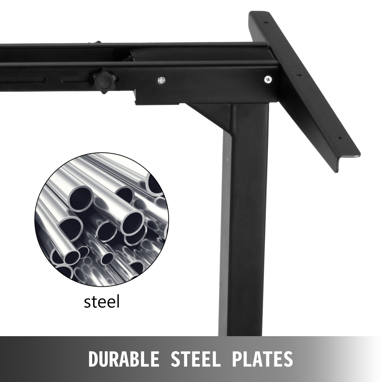 VEVOR Telaio da Scrivania Ergonomico con Doppio Motore, Stand Desk Altezza Regolabile 68,58 cm 27 Pollici, Scrivania da Tavolo, Altezza 121,92 cm 48 Pollici, Ascensore Computer Ufficio Tavolo