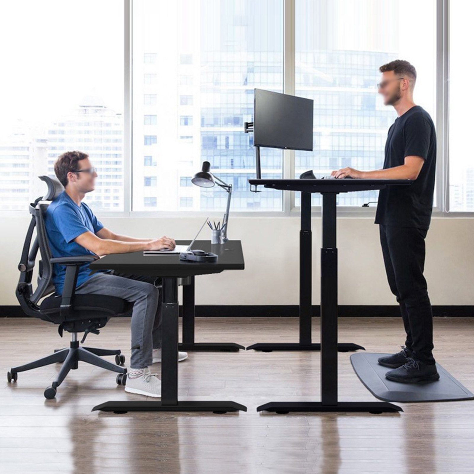 VEVOR Telaio da Scrivania Ergonomico con Doppio Motore, Stand Desk Altezza Regolabile 68,58 cm 27 Pollici, Scrivania da Tavolo, Altezza 121,92 cm 48 Pollici, Ascensore Computer Ufficio Tavolo