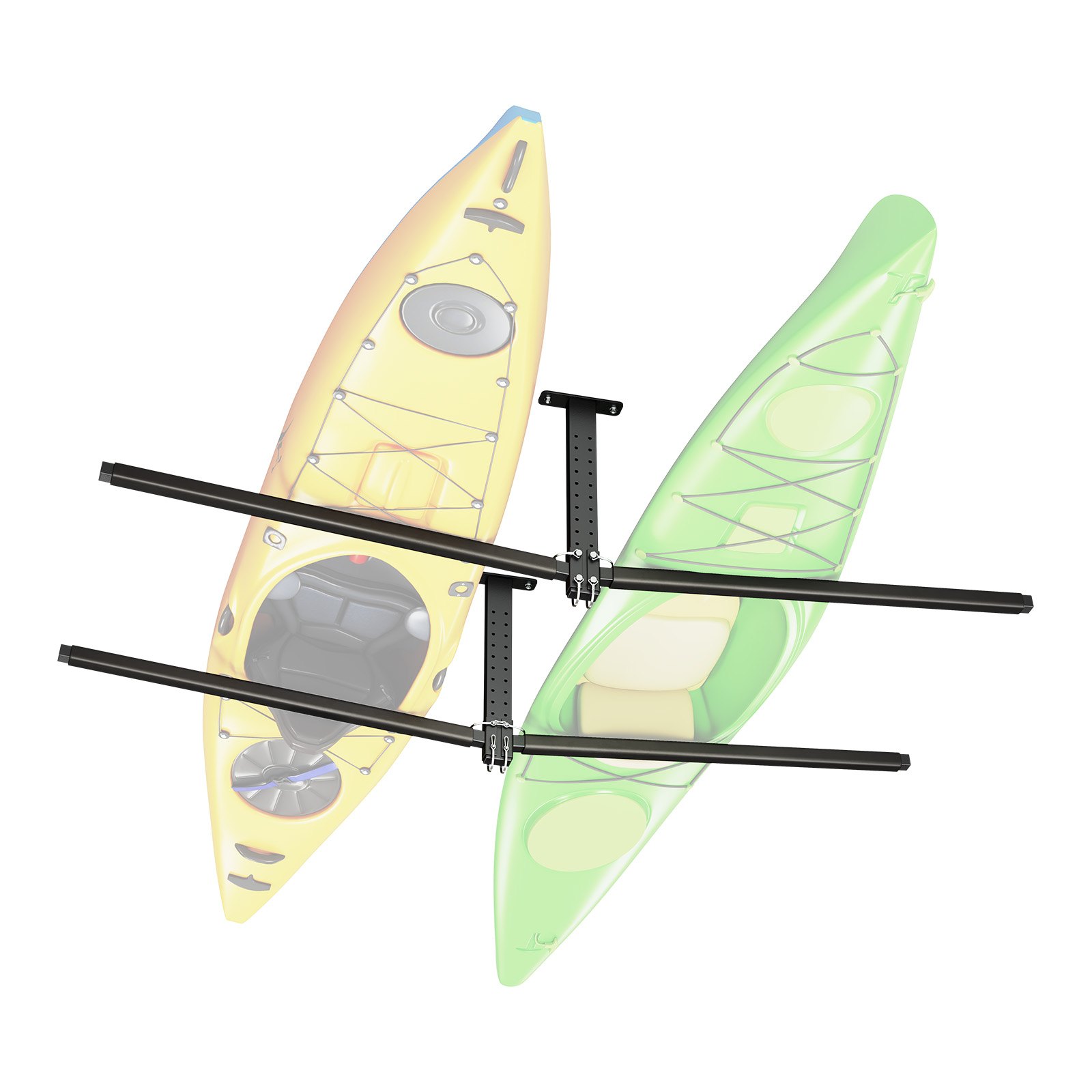 VEVOR Supporto da Soffitto per Kayak 2 pezzi, Supporto Barra Regolabile per Kayak Salvaspazio per Deposito Canoa SUP Tavola da SUP Paddleboard, Barra da Soffitto per Garage Carico max. 113,4 kg