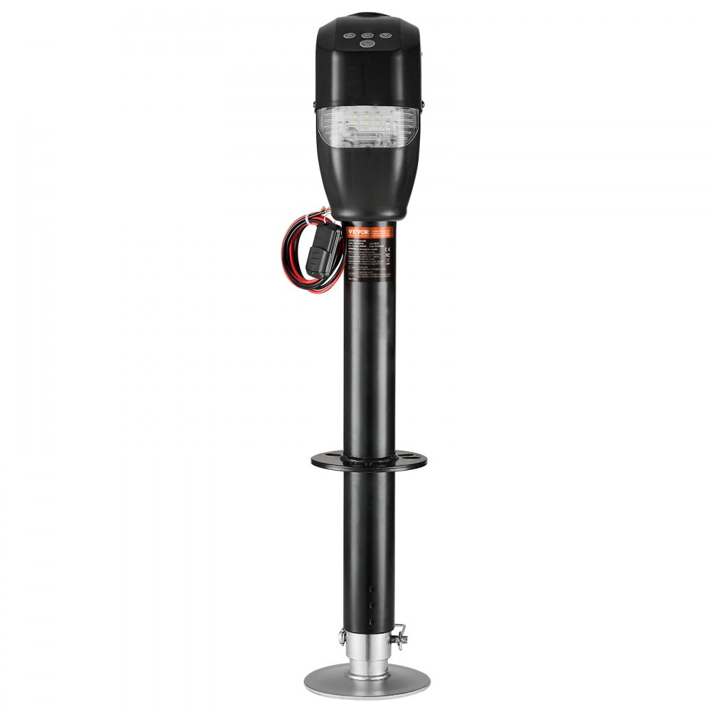 VEVOR Electric Trailer Jack, 2267 kg, Motorhome Electric Trailer Support with 2-Way Connection, Remote Control, Crank Handle & Jack Cover, 255-860 mm Lift, for Trailers and Motorhomes