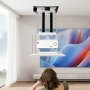 VEVOR Sollevatore per Proiettore, Sollevatore per Proiettore Altezza Regolabile Estensione max. 1,5 m, Staffa per Proiettore Montaggio a Soffitto Telecomando Controllo Cablato per Casa, Ufficio