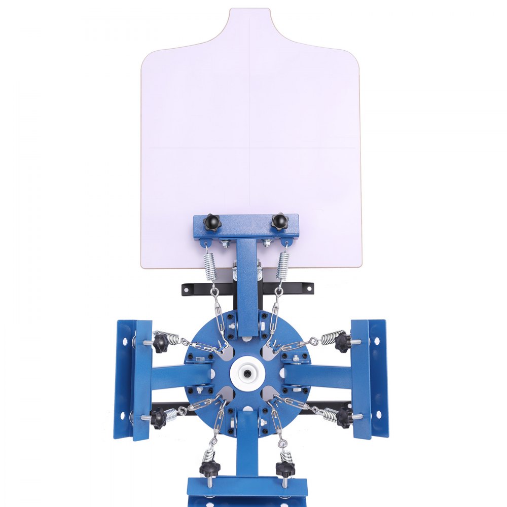VEVOR Macchina Serigrafica a 4 Colori e 1 Stazione Dimensioni 540 x 450 mm, Ruotabile a 360°, in Acciaio al Carbonio Verniciato a Polvere, per Personalizzazione di Magliette a Casa e Uso Commerciale