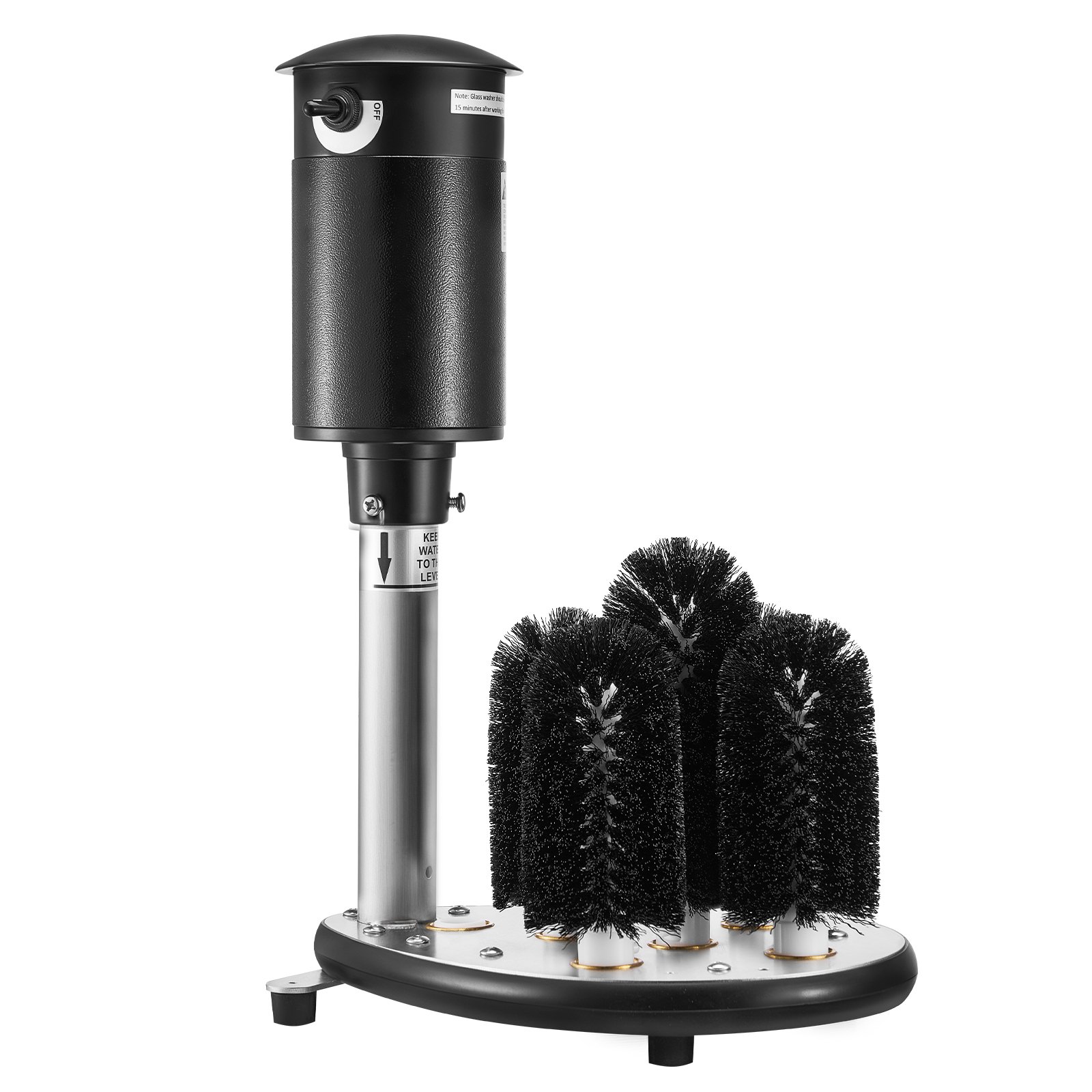 VEVOR Lavabicchieri Elettrica da Cucina Commerciale, Lavabicchieri da Bar 5 Spazzole, Macchina per Pulizia Bicchieri 1200 Tazze/ora, Lavabicchieri da Bar per Bicchieri da Vino Bar Ristorante Cantina