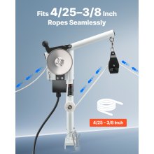 VEVOR Verricello Manuale da Tiro per Nasse, 12 V CC 1200 W, Capacità di Sollevamento di 90 kg, Velocità della Linea di 35 m/min, Rotazione di 360° e Resistente alla Corrosione, per Granchi, Gamberi