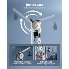 VEVOR Verricello Manuale da Tiro per Nasse, 12 V CC 1200 W, Capacità di Sollevamento di 90 kg, Velocità della Linea di 35 m/min, Rotazione di 360° e Resistente alla Corrosione, per Granchi, Gamberi