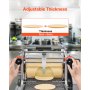 VEVOR Macchina Elettrica per Tortillas da 250 W Macchina Automatica per Tortilla di Mais, con Rivestimento Antiaderente e Due Stampi 101,6 mm + 152,4 mm per Prodotti Sopes Roti Pita Tortilla Pizza