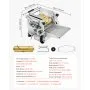 VEVOR Macchina Elettrica per Tortillas da 250 W Macchina Automatica per Tortilla di Mais, con Rivestimento Antiaderente e Due Stampi 101,6 mm + 152,4 mm per Prodotti Pita Tortilla Pizza