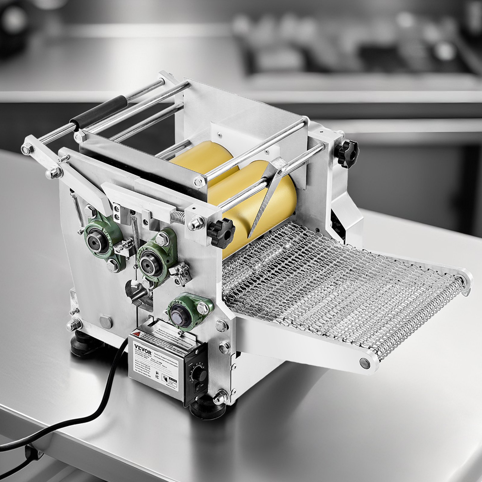 VEVOR Macchina Elettrica per Tortillas da 250 W Macchina Automatica per Tortilla di Mais da 139,7 mm di Diametro con Rivestimento Antiaderente, Adatta per Prodotti Sopes Roti Pita Tortilla Pizza