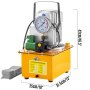 VEVOR Pompa Idraulica Elettrica 220v, 1400 giri / min, Serbatoio della Pompa Idraulica Elettrica 750W,  Pompa Idraulica ad Aria con Manometro Preciso, per Incarichi come Sollevamento, Pressatura