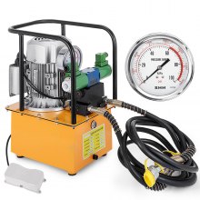 VEVOR Pompa Idraulica Elettrica 220v, 1400 giri / min, Serbatoio della Pompa Idraulica Elettrica 750W,  Pompa Idraulica ad Aria con Manometro Preciso, per Incarichi come Sollevamento, Pressatura