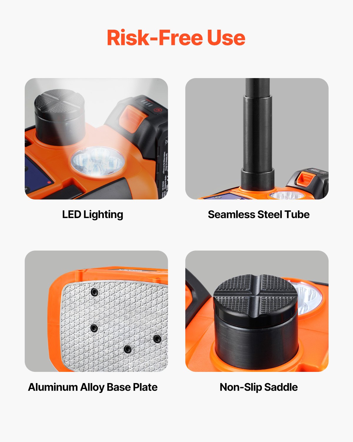 VEVOR Cric Elettrico per Auto Veicoli 5 Tonnellate, Martinetto Elettrico 230 x 160 x 160 mm, Martinetto per Sostituzione Pneumatici con Luce LED Telecomando, Kit Cric Portatile da Garage Officina