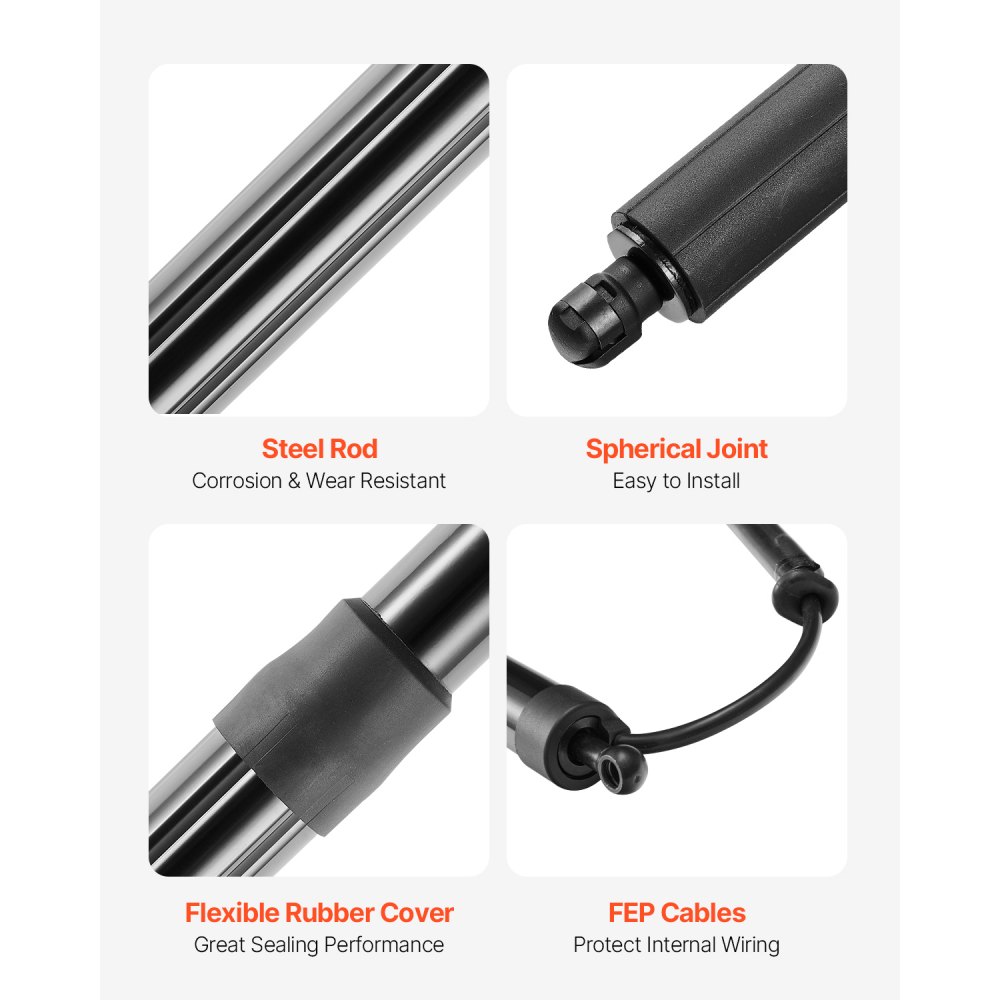 VEVOR Supporto di Sollevamento Elettrico per Portellone Posteriore Sinistro e Destro, Compatibile con VW Sharan 2010-2023 (7N, 7N1, 7N2), Ammortizzatore Elettrico per Portellone Posteriore 2 pezzi