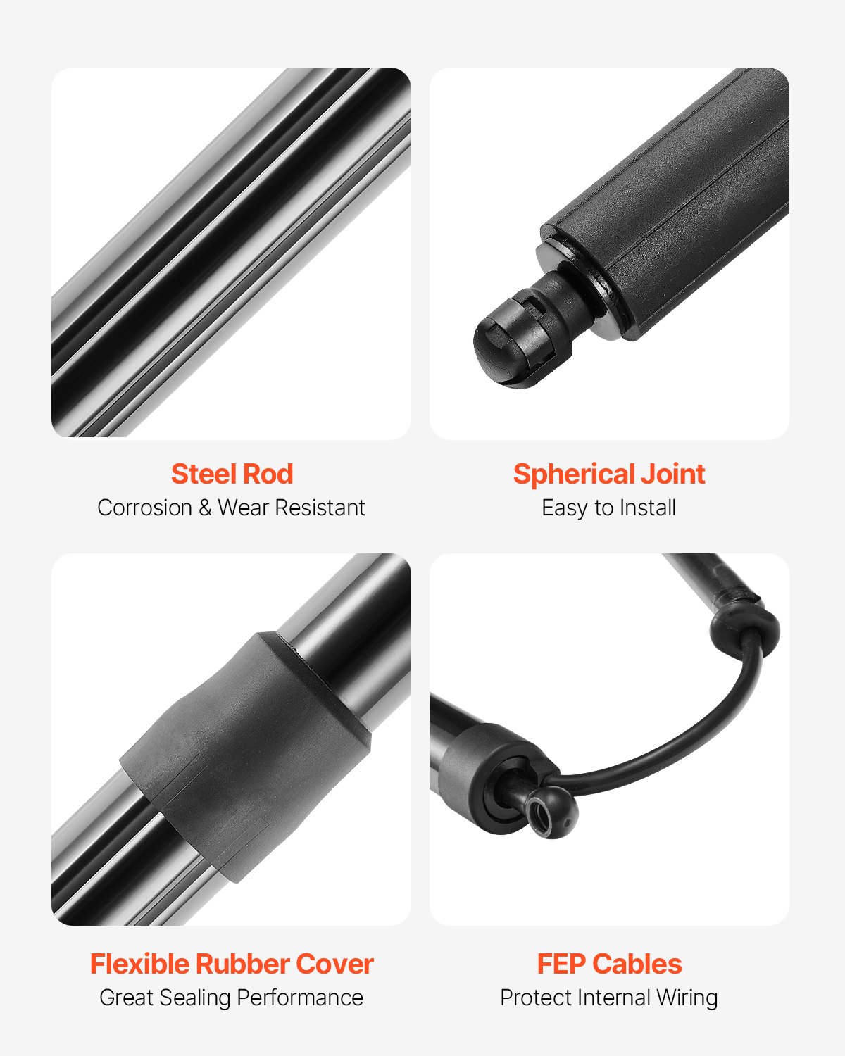 VEVOR Supporto di Sollevamento Elettrico per Portellone Posteriore Sinistro e Destro, Compatibile con VW Sharan 2010-2023 (7N, 7N1, 7N2), Ammortizzatore Elettrico per Portellone Posteriore 2 pezzi