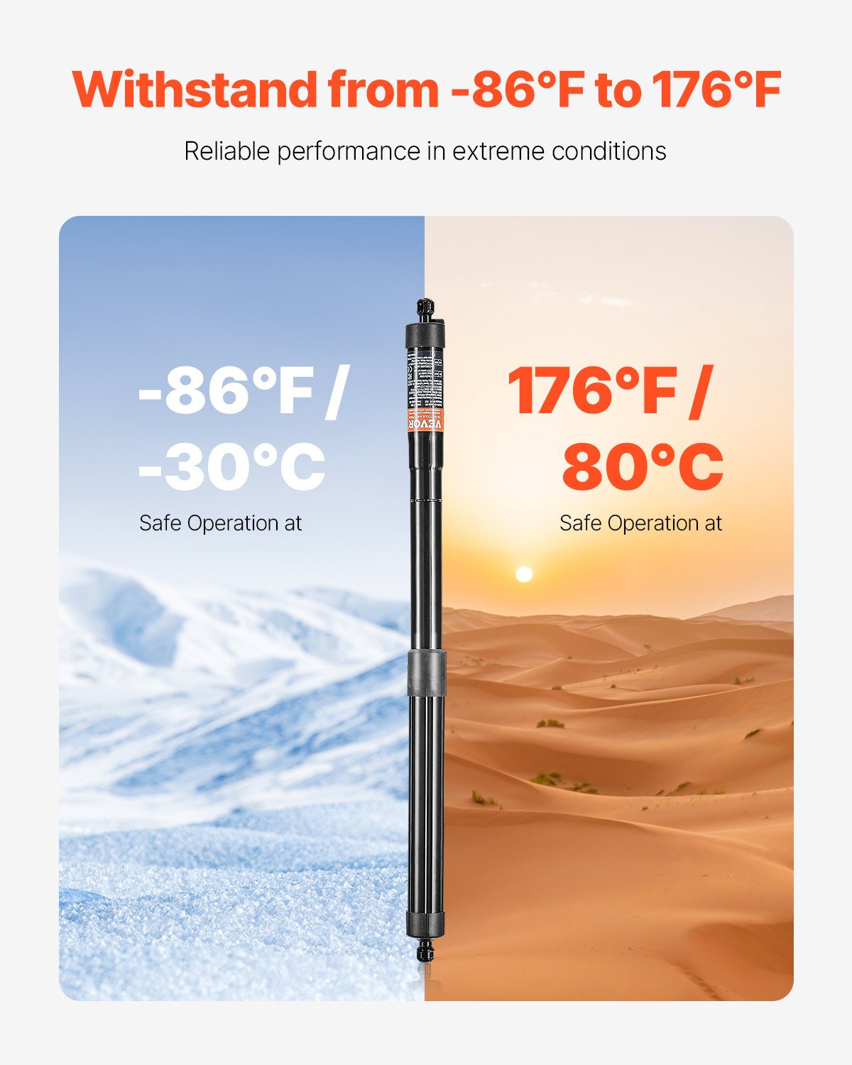 VEVOR tailgate lift support rear left & right, compatible with VW Sharan (7N, 7N1, 7N2) 2010-2023, electric tailgate shock absorber strut, replaces OE number 6891009130 6891009120 (2 pcs.)