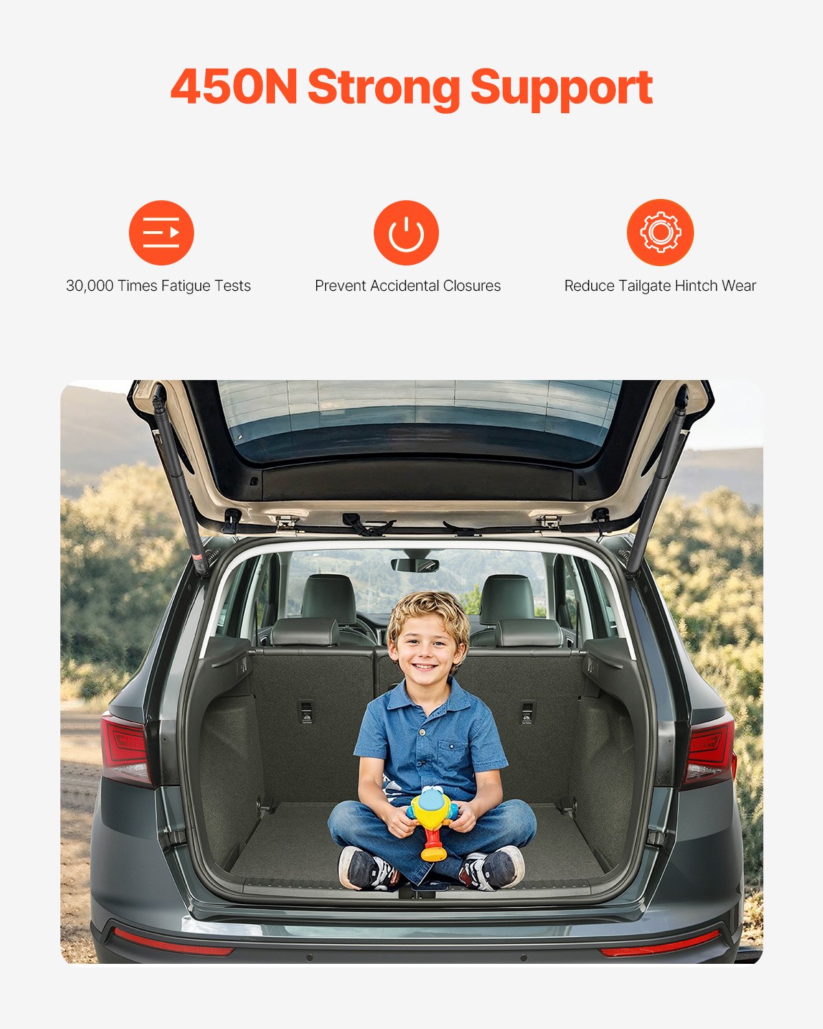 VEVOR Supporto di Sollevamento Elettrico per Portellone Posteriore Sinistro e Destro, Compatibile con Seat Ateca KH7, KHP 2016-2023, Portellone Posteriore Elettrico, Ammortizzatore, Montante 2 pezzi