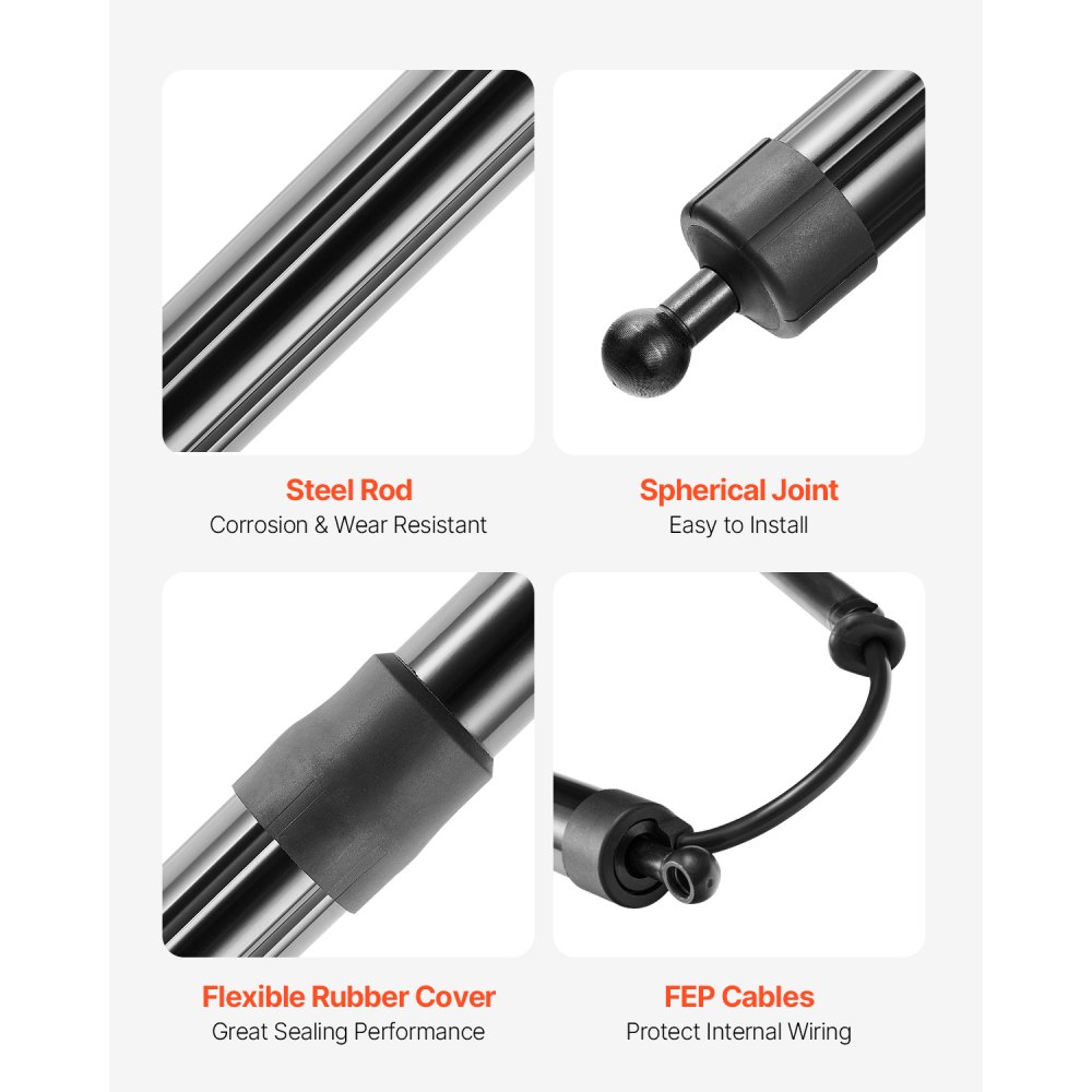 VEVOR tailgate lift support, tailgate stay, rear left & right, compatible with Toyota Highlander 2014-2019, electric support bar, tailgate shock absorber strut (2 pcs.) Power (L + R)