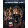 VEVOR Tavolo da Cucina da Campeggio Portatile in Alluminio per Barbecue Nero