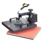 VEVOR Pressa a Caldo 38 x 38 cm 2 in 1 Sublimazione Rivestimento in PTFE, per Magliette Cappelli e Berretti, Controllo Temperatura Digitale, Braccio Girevole a 360°, Riscaldamento Rapido e Uniforme