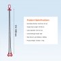 VEVOR Imbracatura a catena di sollevamento a 2 gambe con ganci e regolatori, 8 mm x 180 cm, Capacità carico 2993 kg, Grado 80 per Carrello elevatore, Paranco a motore, Banchina, Cantiere, Fabbrica