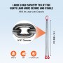 VEVOR Imbracatura a catena di sollevamento a 2 gambe con ganci, 8 mm x 150 cm, Capacità carico sicura 2993 kg, Grado 80 per carrello elevatore, Paranco a motore, Banchina, Cantiere, Fabbrica