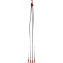 VEVOR Imbracatura a catena di sollevamento a 4 gambe con ganci regolatori, 10 mm x 300 cm, Capacità di carico 8344 kg, Grado 80 per Carrello elevatore, Paranco a motore, Banchina, Cantiere, Fabbrica