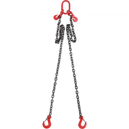 Imbracatura A Catena VEVOR 2 Bracci – Portata 5000 Kg, Ganci Sicuri, Regolabile – Per Sollevamento Sicuro