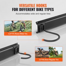 VEVOR Portabiciclette Supporto Regolabile da Parete per 2 Biciclette 431 mm