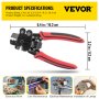 VEVOR Pinza Spelacavi 4 in 1 per Elettricisti, Taglierina Spellafili per Fibra Ottica, Pinze Spelafili a Tre Fori per Spellatura, Pulizia e Taglio, Spelacavi Multifunzione con Impugnatura in PVC