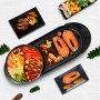 VEVOR Pentola Calda Elettrica Hot Pot Barbecue 2 in 1 da 2200W 220V, Pentola Calda per Barbecue in Padella a 5 Velocità Temperatura tra 160℃ - 220℃, Pentola Elettrica e Griglia per 67 x 28 x 17 cm
