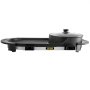 VEVOR Pentola Calda Elettrica Hot Pot Barbecue 2 in 1 da 2200W 220V, Pentola Calda per Barbecue in Padella a 5 Velocità Temperatura tra 160℃ - 220℃, Pentola Elettrica e Griglia per 67 x 28 x 17 cm