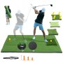 VEVOR Tappetino da Golf 4 in 1, Tappetino da Golf in Erba Artificiale 1,5x1,2 m, Kit da Golf Tappetino Ispessiti 4 Inserti Intercambiabili, Tappetino da Golf per Cortile, Allenamento Indoor Outdoor