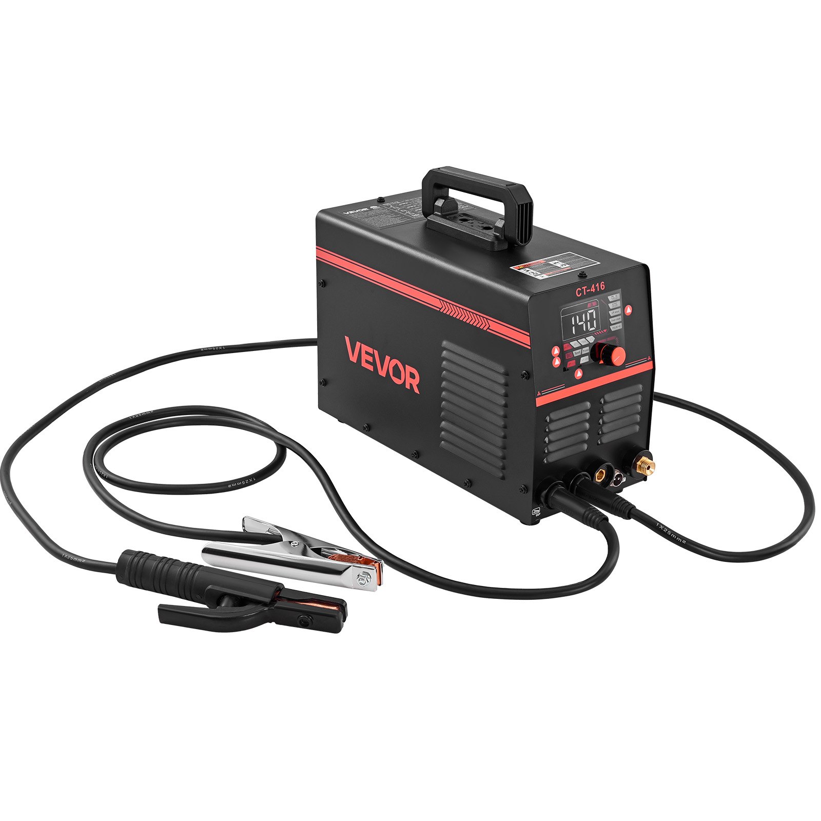 VEVOR Tagliatrice al Plasma CUT/TIG/MMA, Macchina Saldatrice per Taglio al Plasma 50A Saldatrice a Elettrodo TIG 200A, Display Digitale a LED con Funzione 2T/4T/PA/PT per Riparazioni