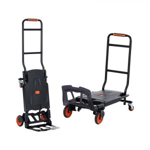 Carrello A Mano Pieghevole VEVOR In Alluminio - Portata 80 Kg, Maniglia Telescopica, Ruote In Gomma Per Trasporto (80kg)