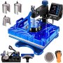 VEVOR 8 in 1 Pressa a Caldo 12"X15" Macchina della Pressa di Calore 1000W Blue