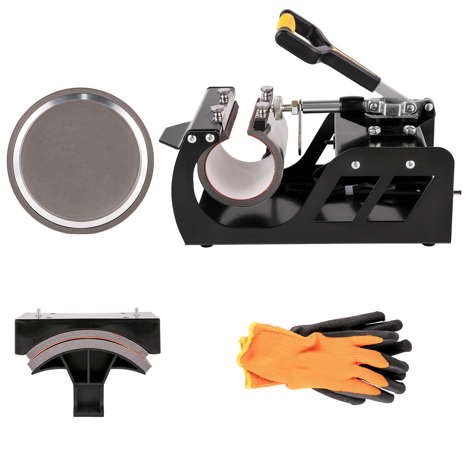 VEVOR termopressa Pressa a caldo 5 in 1 12x15 Pollici 1000 W Macchina di Sublimazione Nero Multifunzione Pressa di Calore