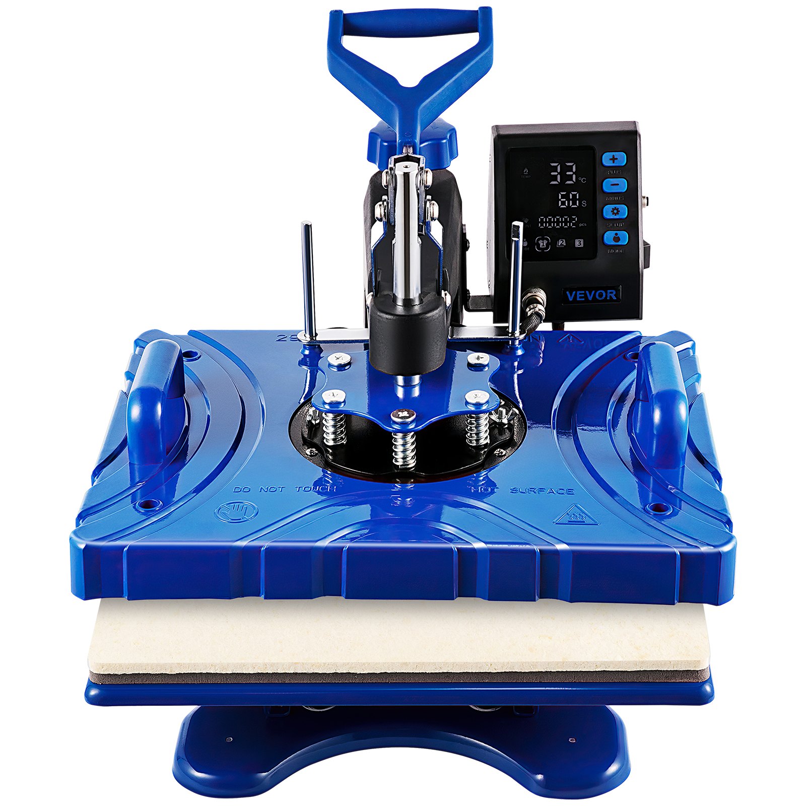 VEVOR Pressa di Calore 12X15 Pollici 1000 W, 6 in 1 Pressa di Calore Altalena Blu e Nera Macchina per Sublimazione, Trasferimento Stampante con Controllo Accurato, Display a LED Riscaldamento a Tubo