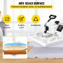 VEVOR Transfer Press 29x38cm Heat Press 5 in 1, Heat Press with Precise Digital Timer & 360 Degree Temperature Control, White Heat Press Machine for Shoes, T-Shirts, and Mugs