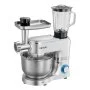 VEVOR Impastatrice Mescolatore per Cucina da 1500 W con Ciotola in Acciaio Inox 6 L e Ciotola per Mescolare 1,5 L, Impastatrice con 6 Velocità e Gancio per Impastare, Frusta e Sbattitore