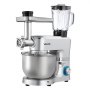 VEVOR Impastatrice Mescolatore per Cucina da 1500 W con Ciotola in Acciaio Inox 6 L e Ciotola per Mescolare 1,5 L, Impastatrice con 6 Velocità e Gancio per Impastare, Frusta e Sbattitore