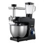VEVOR Impastatrice Mescolatore per Cucina da 1500 W con Ciotola in Acciaio Inox 7,8 L e Ciotola per Mescolare 1,5 L, Impastatrice con 6 Velocità e Gancio per Impastare, Frusta e Sbattitore