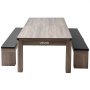 VEVOR Set Combinato Tavolo da Biliardo da 214 cm, con Piano da Pranzo e Ping Pong, 2 Panche per Riporre gli Oggetti e Accessori, Include Porta-Stecche, Spazzola per Gesso, per Sala Ricreativa