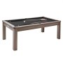 VEVOR Set Combinato Tavolo da Biliardo da 214 cm, con Piano da Pranzo e Ping Pong, 2 Panche per Riporre gli Oggetti e Accessori, Include Porta-Stecche, Spazzola per Gesso, per Sala Ricreativa