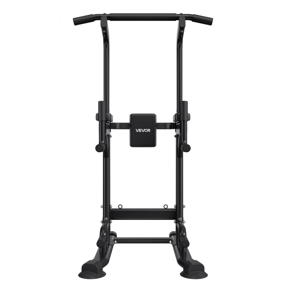 VEVOR Stazione Multifunzione per Allenamento con Carico di 150 kg, Indipendente con Struttura a H e Imbottitura Posteriore, Altezza Regolabile in 12 Posizioni, Allenamento per Braccia Schiena e Petto