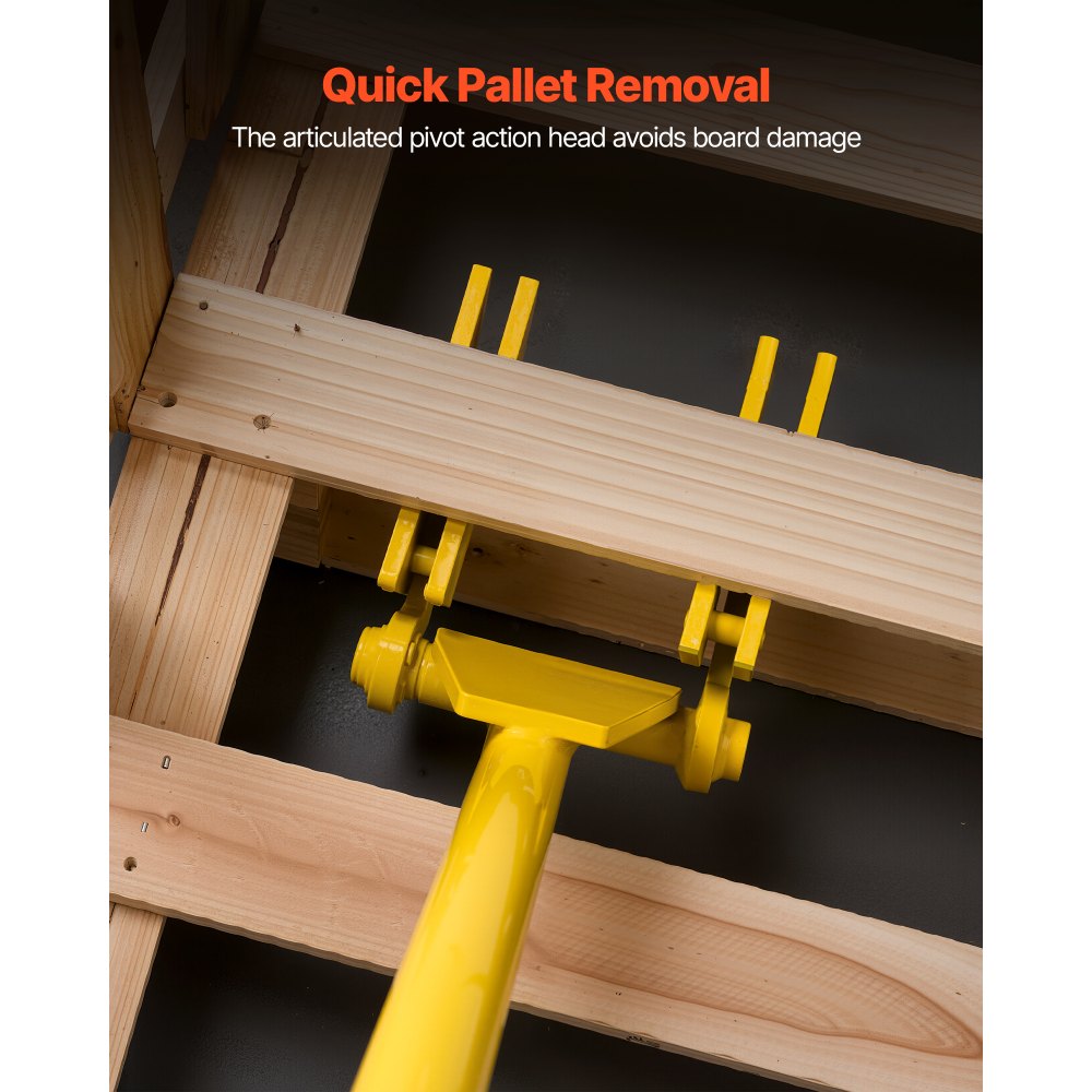 VEVOR Barra a Leva Estrattore di Chiodi Demolizione con Manico in Acciaio al Carbonio da 1 m, Capacità di Peso di 907 kg per Impieghi Gravosi, Barra di Rottura per Pavimenti, Strutture, Coperture