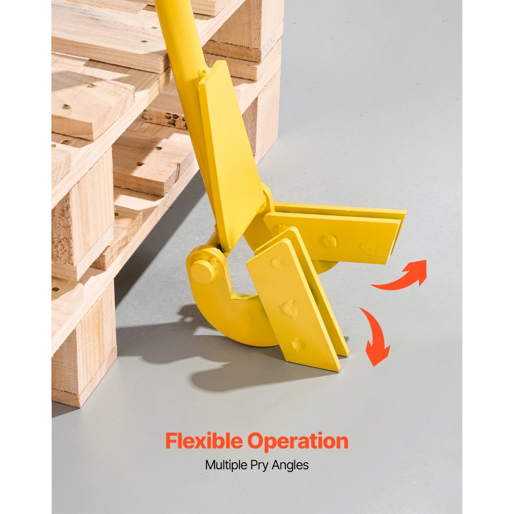 VEVOR Barra a Leva Estrattore di Chiodi Demolizione con Manico in Acciaio al Carbonio da 1 m, Capacità di Peso di 907 kg per Impieghi Gravosi, Barra di Rottura per Pavimenti, Strutture, Coperture