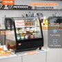VEVOR Vetrina Refrigerata Commerciale 100 L, Vetrina per Pasticceria 2 Ripiani, Frigorifero Illuminazione a LED, Ventilazione No-Frost Vetrina per Panifici Pasticcerie Commerciale, Porta Scorrevole