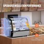 VEVOR Vetrina Refrigerata da 115 L Vetrina Espositiva per Pasticceria da Banco a 2 Livelli, Frigorifero Commerciale con Illuminazione a LED, Raffreddamento TURBO, Raffreddamento ad Aria Senza Brina